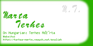 marta terhes business card